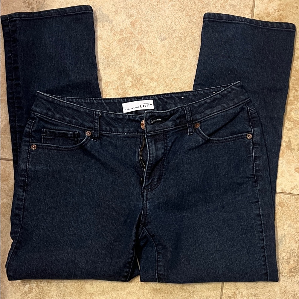 LOFT Straight Leg Dark Indigo Jeans size 27/4